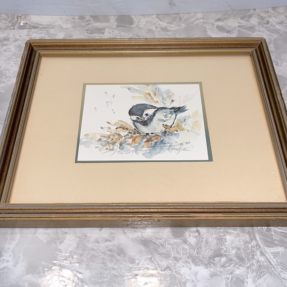 Joy Aldridge joyful blue bird signed and numbered print 179/750
